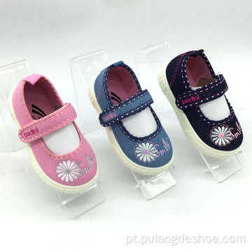 Calçados infantis de lona para bebês Calçados casuais para meninas